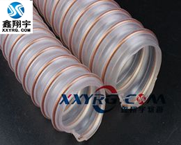 KS0905進口耐磨 工業 聚氨脂pu透明鋼絲吸塵通風軟管 印刷（shuā）機 掃地車用